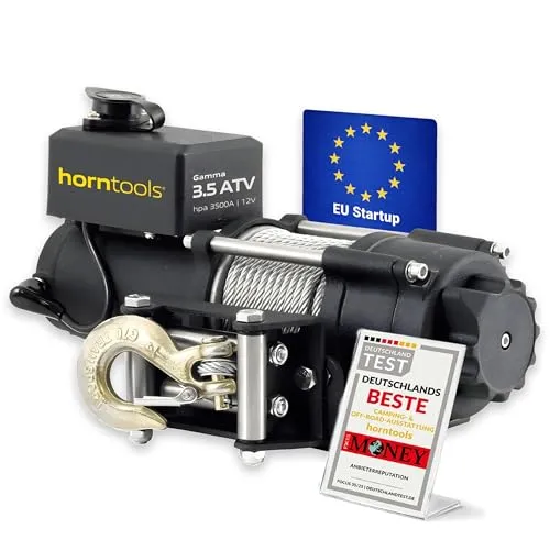 horntools Seilwinde 1,6to Gamma 3.5 ATV 12V Elektrowinde von horntools