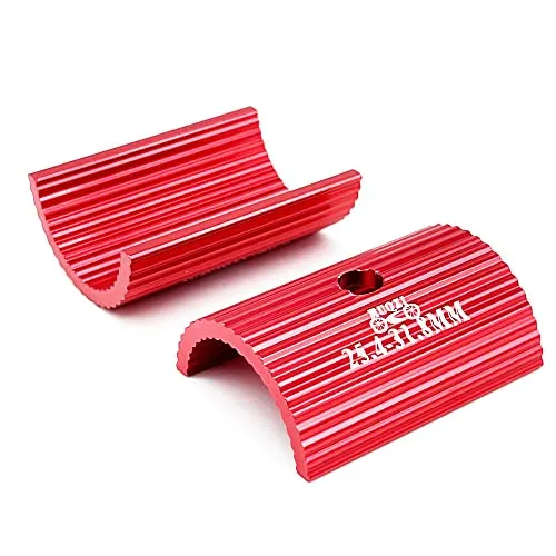 Saipor 2Stück Fahrradlenker Shim Spacer Bike Vorbau Shims Fahrrad Lenker Adapter Unterlegscheiben Aluminiumlegierung Lenkerhülse 25.4 auf 31.8 mm, Rot