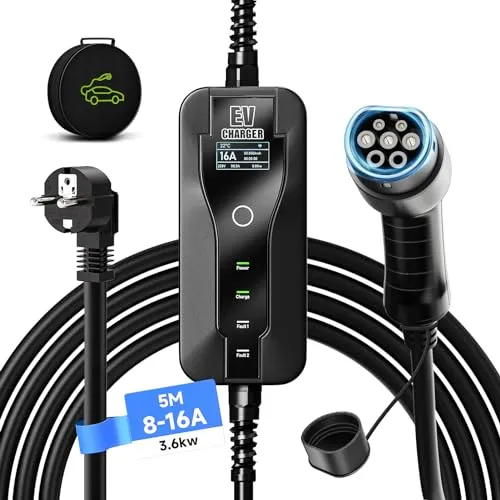 AFYEEV Typ 2 Ladekabel 3.6kW mit Schuko Stecker