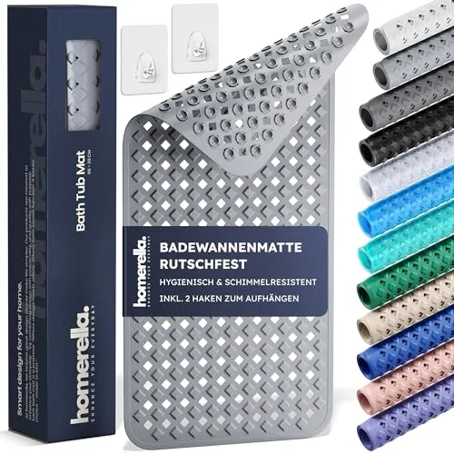 Badematten & Badteppiche Grau von Homerella