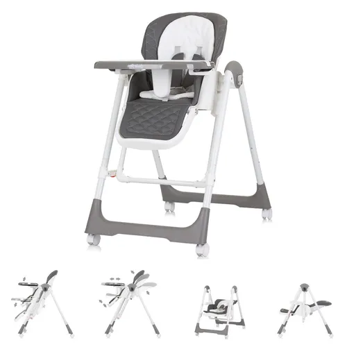 Chipolino Kinderhochstuhl 2 in 1 Milk Shake - Multifunktionaler Kinderhochstuhl und Babyschaukel, 6-fach höhenverstellbar und mit verstellbarem Doppeltablett für optimalen Komfort und Sicherheit.