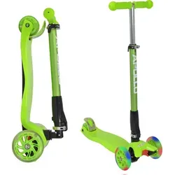 Apollo Dreiradscooter Kids Whiz LED - Klappbarer Kinderroller für ab 3 Jahren - Roller / Kickboards – Höhenverstellbarer Scooter mit LED Rädern für sicheres und spielerisches Fahren, ideal für Kinder ab 3 Jahren.