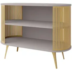 Mirjan24 Gold Kommode aus Holzwerkstoff, Oval, 120x90x40 cm in gold von Mirjan24