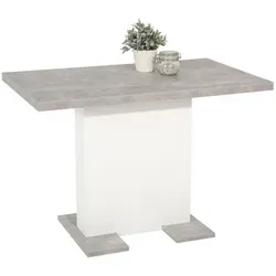 Ausziehtisch Britt in Hellgrau – Flexibel und Modern - Esstisch in Hellgrau, ausziehbar von 110-150 cm, kratzfest und pflegeleicht dank Melaminharz. Ideal für flexible Essbereiche.