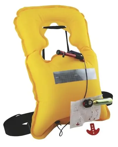 awn Vita Rettungsweste, aufblasbar | manuelle Rettungsweste 120N | Erwachsene Schwimmhilfe, Schwimmweste | vakuumverpackt kompakt, Ultraleicht, platzsparend | ISO 12402-4/6 mit | Reflektoren, Pfeife
