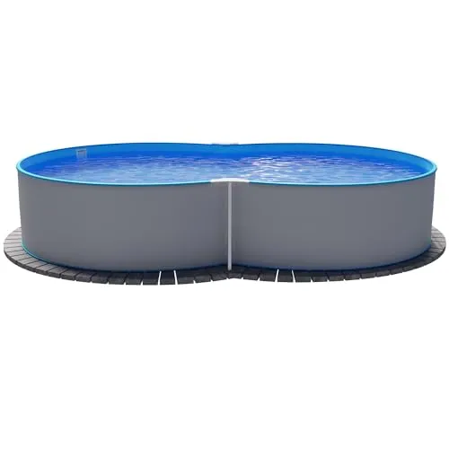 Waterman Achtformpool 525x320 cm - Exklusives Stahlwandbecken - Achtform-Stahlwandpool mit langlebiger Verzinkung und UV-stabiler Folie. Ideal für anspruchsvolle Heimwerker, bietet Stabilität und ansprechendes Design für den perfekten Schwimmspaß.