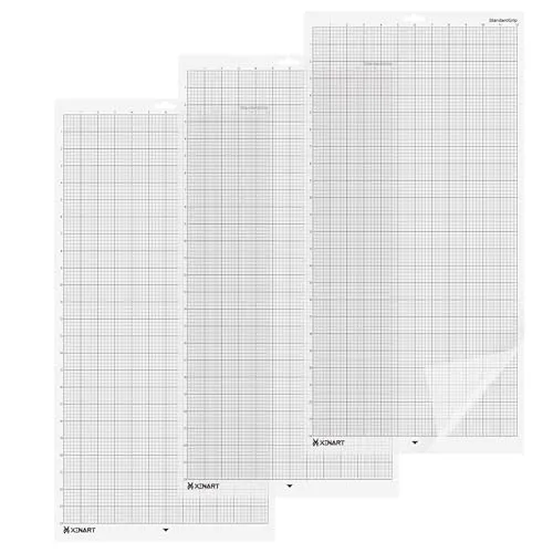 XINART Schneidematte 30x60 für Silhouette Cameo 4/3/2/1, 3 Stück Ersatz StandardGriff 12x24 Zoll Schneidematte für Cameo 5 Cricket Ersatzmatten