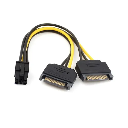 K31 SATA Kabel 2x15Pin auf 6Pin PCI Express Stromkabel Power Adapter Grafikkarte