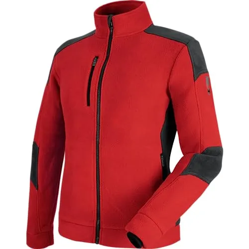 WÜRTH MODYF Fleecejacke Cetus – Atmungsaktives Arbeitsfleece – perfekt für Handwerk, Werkstatt, Arbeiten im Freien, rot, Größe M