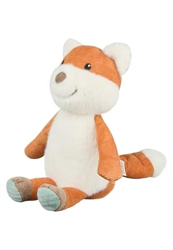 Sterntaler Kuscheltier M Fuchs Filou - Plüschtier aus weichem Flausch & Cord - Baby Spielzeug ab Geburt - mit Rassel zum entdecken, Kuscheln & Trösten, rost, 24 cm
