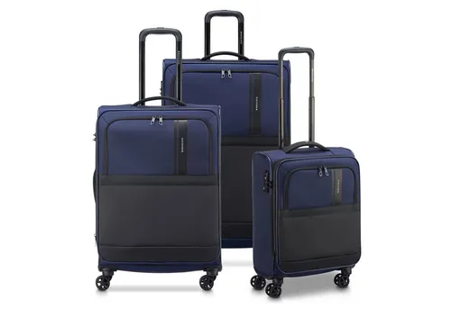 Roncato Metropolitan 4 Rollen Kofferset 3-teilig mit Dehnfalte Blau - Praktisches 3-teiliges Kofferset mit 4 Rollen für müheloses Reisen. Die Dehnfalte bietet zusätzlichen Stauraum, ideal für längere Reisen.