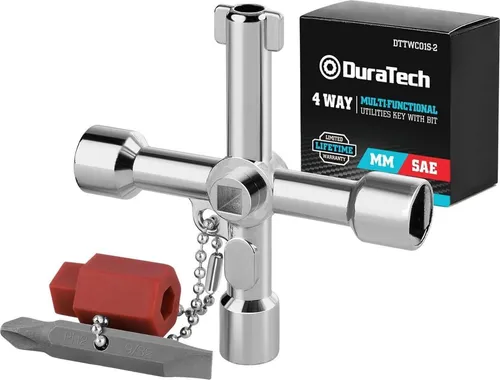 Multifunktionsschlüssel Universal Bit Schaltschränke 4 Wege - Praktischer Schlüssel für Schaltschränke, geeignet für Erwachsene und Unisex, ideal für vielseitige Anwendungen in Haushalt und Werkstatt.