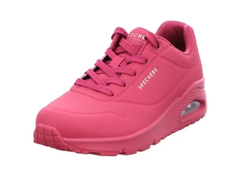 Skechers Uno - Stand on Air Sneaker in Magenta 38 - Modischer Damen Sneaker mit luftgepolsterter Sohle und Air-Cooled Memory Foam für höchsten Tragekomfort. Ideal für Freizeit und Alltag.