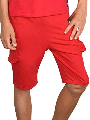 BEZLIT Jungen Shorts Kinder Kurze-Hose Cargo Capri Short Hosen Strech 30079 Rot 164