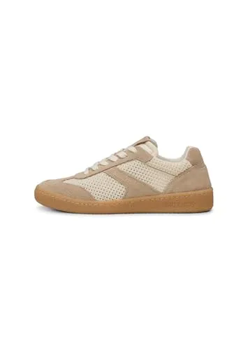 Marc O'Polo Sneaker aus edlem Rindleder mit Häkeleinsätzen in Braun, Größe 36 EU - Elegante Sneaker in dusty sand mit hochwertigem Rindleder und trendigen Häkeleinsätzen. Bequem und stilvoll für den Alltag.