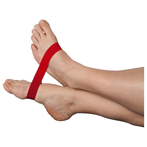 Übungsband Ankleciser Sprunggelenk Trainer Reha, Mittel, Rot, 5er Set