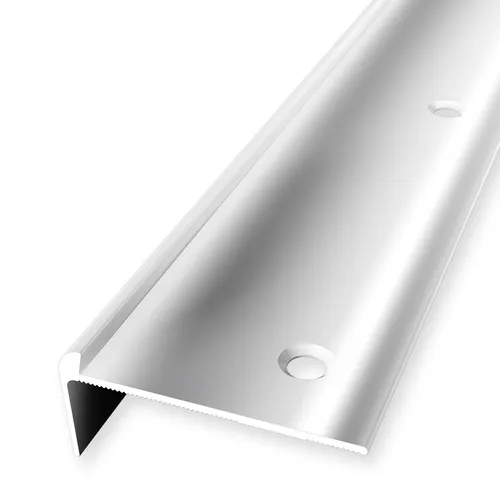 Küberit Treppenkantenprofil 20 x 48 x 2500 mm aus Aluminium - Hochwertiges Aluminium-Treppenkantenprofil für alle Zimmer, luftfeuchtigkeitsbeständig und ideal für eine sichere Verlegung. Maße: 20 mm hoch, 48 mm breit, 2500 mm lang.