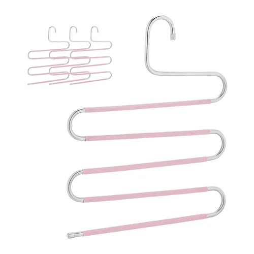 Mehrfach Hosenbügel, Hosen-Aufhänger 4er Set, Hosen-Halterung, Klamotten-Hänger