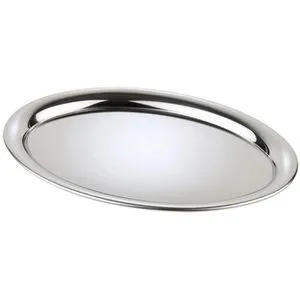 APS Serviertablett Kaffeehaus 30116 oval 26,5x19cm, aus Edelstahl, silber hochglanzpoliert