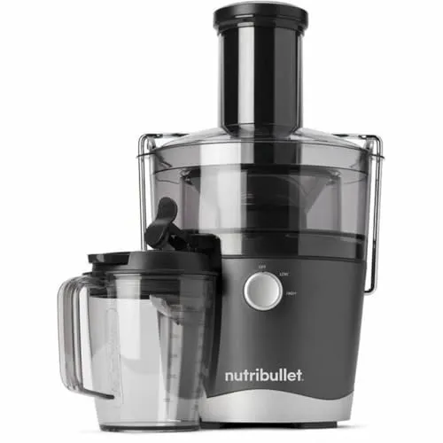 nutribullet Kaltentsafter NBJ100G - 800 Watt - Allesschneider: Der leistungsstarke 800 Watt nutribullet Kaltentsafter mit 1,5 L Behälter ermöglicht dir, schnell frische Säfte aus ganzem Obst und Gemüse zu zaubern. Einfach zu reinigen und mit zwei Geschwindigkeitsstufen für optimale Ergebnisse.