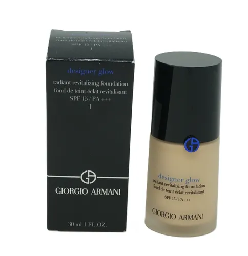 Giorgio Armani Designer Glow Radiant Revitalizing Foundation SPF 15 - Luxuriöse Foundation für einen strahlenden Teint, mit Lichtschutzfaktor 15. Ideal für einen natürlichen Look und langanhaltende Frische. Perfekt für den täglichen Gebrauch.