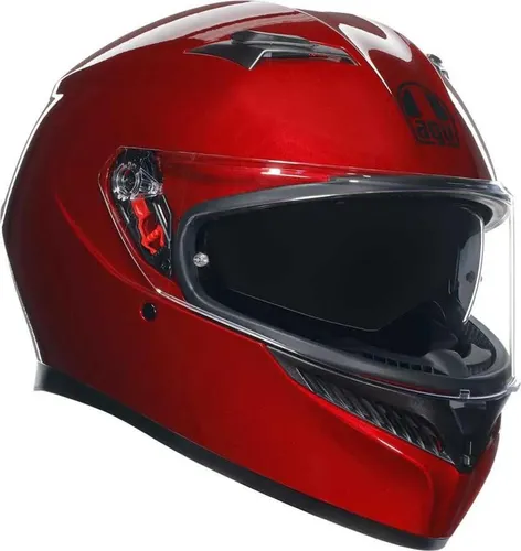 AGV K3 Integralhelm - Rot - M - Motorradhelm mit integrierter Sonnenblende, aerodynamisch optimiert und extrem sicher. Ideal für alle Fahrstile, bietet hervorragenden Komfort und Sicht.
