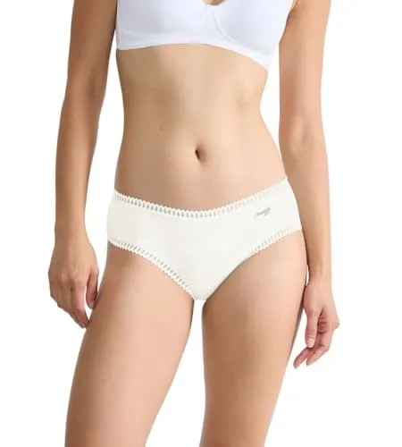 sloggi Hipster GO Crush Hipster C3P (3er Pack) in Weiß XL - Bequeme Unterwäsche mit Spitzen-Details, aus elastischem Material für optimalen Tragekomfort. Maschinenwaschbar bei 40°C, ideal für den täglichen Einsatz.