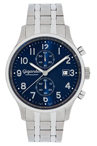 Gigandet Herren Uhr G49-004 - Eleganter Chronograph - Armbanduhren für Herren mit Seiko Chronographen-Uhrwerk, 5atm Wasserdichtigkeit und kratzfestem Mineralglas für höchste Ansprüche.