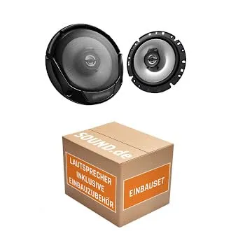Kenwood KFC-S1766 Lautsprecher Einbauset für Peugeot 207 - Auto Koaxial-Lautsprecher, 16,5 cm 2-Wege System für optimales Klangerlebnis beim Fahren