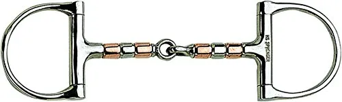 Sprenger Kupfer-D-Trense für Pferde - Kupfer-D-Trense mit kupferbeschichteten Rollen für bessere Maulaktivität. Ideal für präzise Zügelhilfen und sanfte Unterstützung bei Wendungen.
