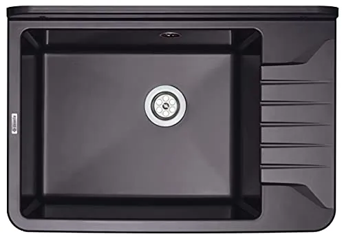 ZYT 211A Spülbecken - Wandmontage, graphitgrau 505 x 341 x 252 mm, robust und platzsparend für jede Küche