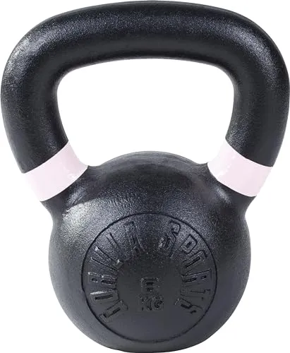 GORILLA SPORTS Kettlebell Gusseisen mit Farbmarkierungen - Kettlebell in verschiedenen Gewichtsklassen von 4 bis 32 kg, aus massivem Guss für optimale Stabilität und Griffkomfort – ideal für effektives Training im Home-Gym.