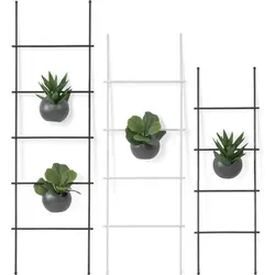 HOLZBRINK Handtuchleiter LLS Handtuchhalter Handtuchständer, pulverbeschichtet, Industriestahl, massive Ausführung grau 50 cm x 130 cm