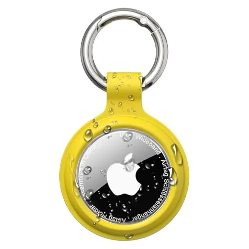 IP67 Hülle für Apple AirTag Schlüsselanhänger, Anhänger für AirTag 1 und 2 | Air Tag Hülle aus Silikon und TPU; IP67-Wasserschutz; Sicherer Halt; AirTag Anhänger für Schlüssel, Koffer; Ohne AirTag