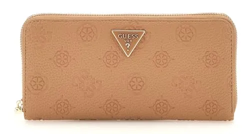 GUESS Cresidia SLG Zip Around Wallet L Beige in beige von GUESS