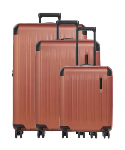 travelite Trolleyset DYNAMIIC S+M+L - Hartschalen-Koffer Set in verschiedenen Farben - Koffer Set (3-tlg.) mit 4 Rollen, wasserabweisend und Volumenerweiterung für flexibles Reisen. Ideal für Kurz- und Langtrips.