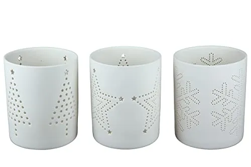 Porzellan Windlicht Weihnachten