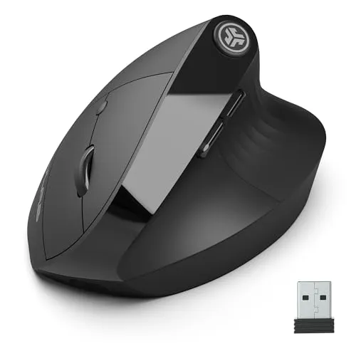 JLab JBuds Ergonomische Wireless Mouse - Mäuse mit flexibler Verbindung zu mehreren Geräten über Bluetooth oder USB, ergonomisches Design für natürlichen Komfort und reduzierte Handgelenksbelastung