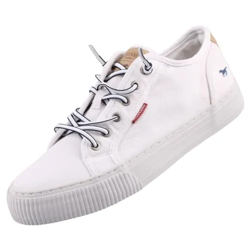 Mustang Damen Canvas Sneaker Weiß EU 40