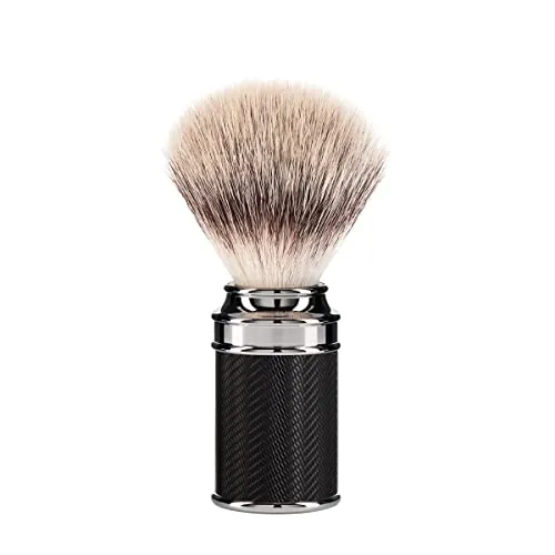 MÜHLE Rasierset, 1-tlg. mit Edelharzgriff - Hochwertiges Rasierset mit einem edlen Griff aus Edelharz für angenehme Haptik und Glanz. Der Rasierpinsel mit veganen Silvertip Fibre®-Fasern bietet hervorragende Schäumungseigenschaften und ist langlebig.