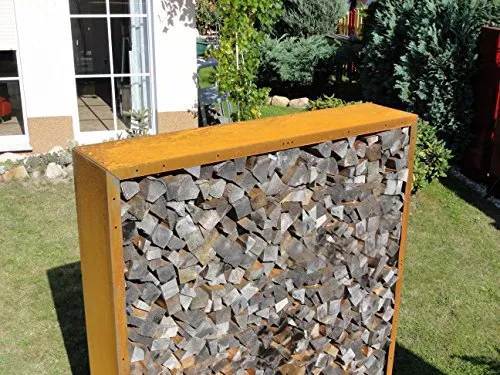 Metalltechnik Dermbach GmbH Kaminholzregal Metall aus Cortenstahl Edelrost