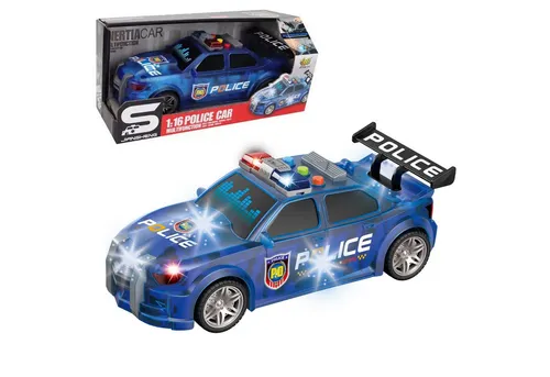 Esun Polizeiauto Spielzeug-Auto 1:16 - Spielzeug-PKW mit Licht und Sound, ideal für Kinder ab 3 Jahren – fördert das kreative Spiel und die Fantasie!