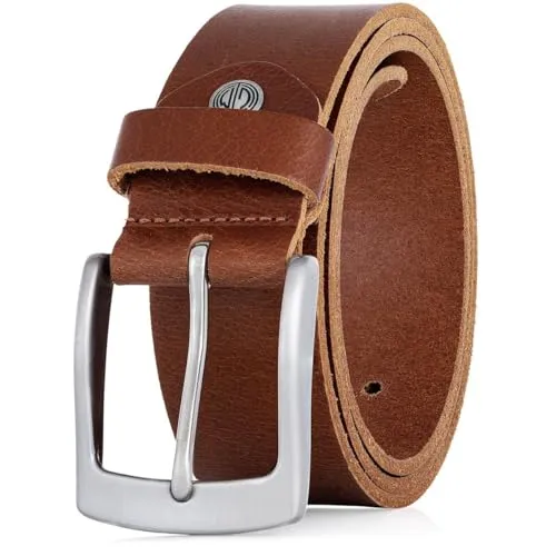 LINDENMANN Herren Leder-Gürtel 40 mm - Cognac Vollrindleder, Größe 100 - Robuster Herren-Gürtel aus 100% Büffel-Leder, 4 cm breit. Langlebig und bequem, mit feiner Dorn-Schnalle für optimalen Tragekomfort. Individuell kürzbar und in Deutschland gefertigt.