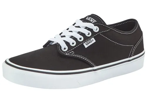 Vans Herren Atwood Sneaker in Schwarz Canvas, 36.5 EU - Stylische Vans Atwood Sneaker aus robustem Segeltuch, flacher Absatz und Schnürverschluss für optimalen Tragekomfort im Alltag.