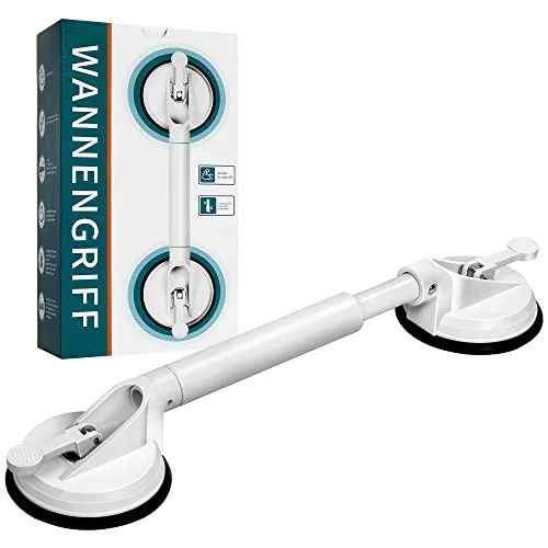 ADEL DREAM Sicherheit Hilfshandlauf Badezimmer Rutschfest Sicherheit Haltegriff Dushe Senioren/Kinder Armlehne Badezimmer Sicherheitsgriff (Weiß 46 cm, 46 CM)