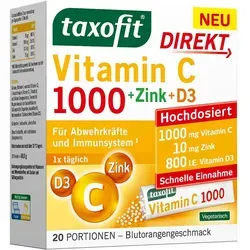 Taxofit Vitamin C 1000 + Zink + D3 Direkt Granulat in orange von Klosterfrau