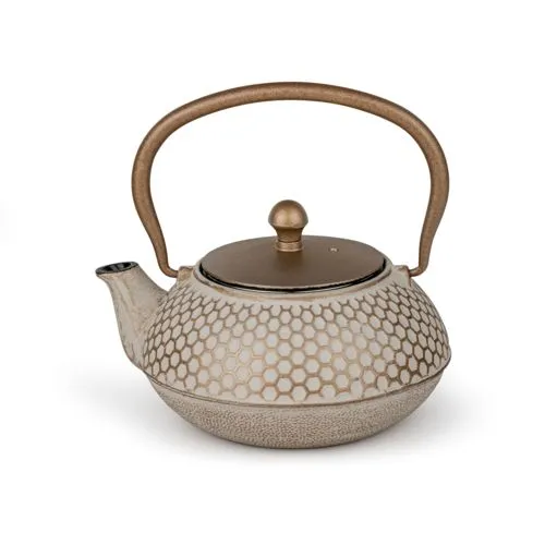 Bredemeijer Teekanne Jiangxi 0,7 Gusseisen beige mit Filter von Bredemeijer