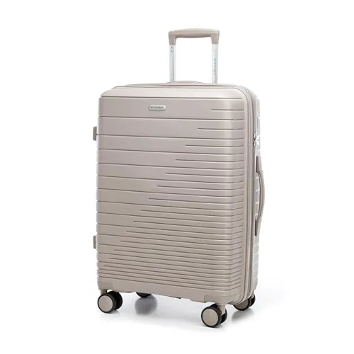 WITTCHEN FUERTA Line Mittlerer Reisekoffer - Koffer aus strapazierfähigem Polypropylen, erweiterbar, mit TSA-Schloss und 4 leisen Doppelrollen für mühelosen Transport – ideal für Reisen!