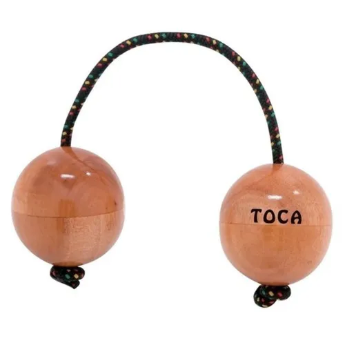 Toca Percussion TSS-N Sympatica Thelevi Shaker - Hochwertiger Hand-Shaker aus Holz, ideal für kreative Musikprojekte. Die zwei gefüllten Holzkugeln sorgen für einen einzigartigen Klang und vielseitige Einsatzmöglichkeiten.