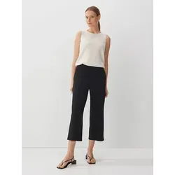 someday Culotte CELASTO Wide - Weiche Interlock Jersey Hose in Schwarz, Größe 34 - Stoffhose aus 92% Polyester und 8% Elasthan, formstabil und pflegeleicht. Ideal für lässige Outfits mit schräg eingesetzten Taschen und Gummibund.